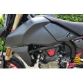 CNC Racing Carbon Fiber Fuel Tank Side Covers (pair) for the Ducati Hypermotard 698 Mono CNC Racing Carbon Fiber Fuel Tank Side Covers (pair) for the Ducati Hypermotard 698 Mono